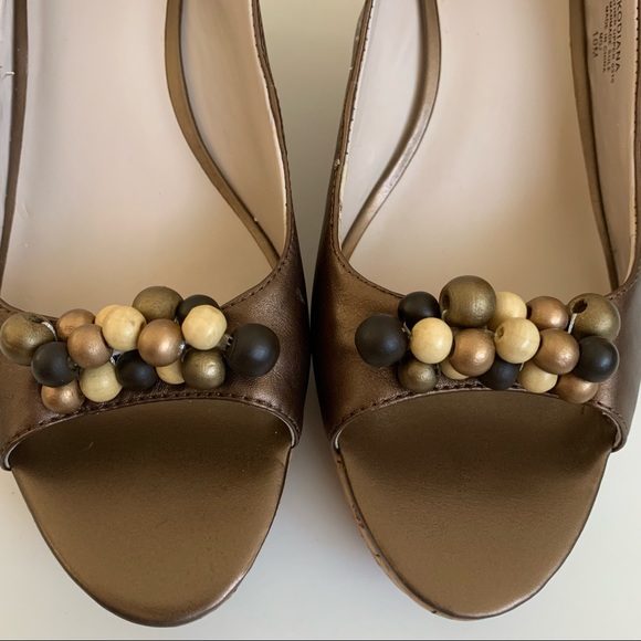 Anne Klein Akodiana Peep-toe Wedge Sandal - Picture 2 of 8